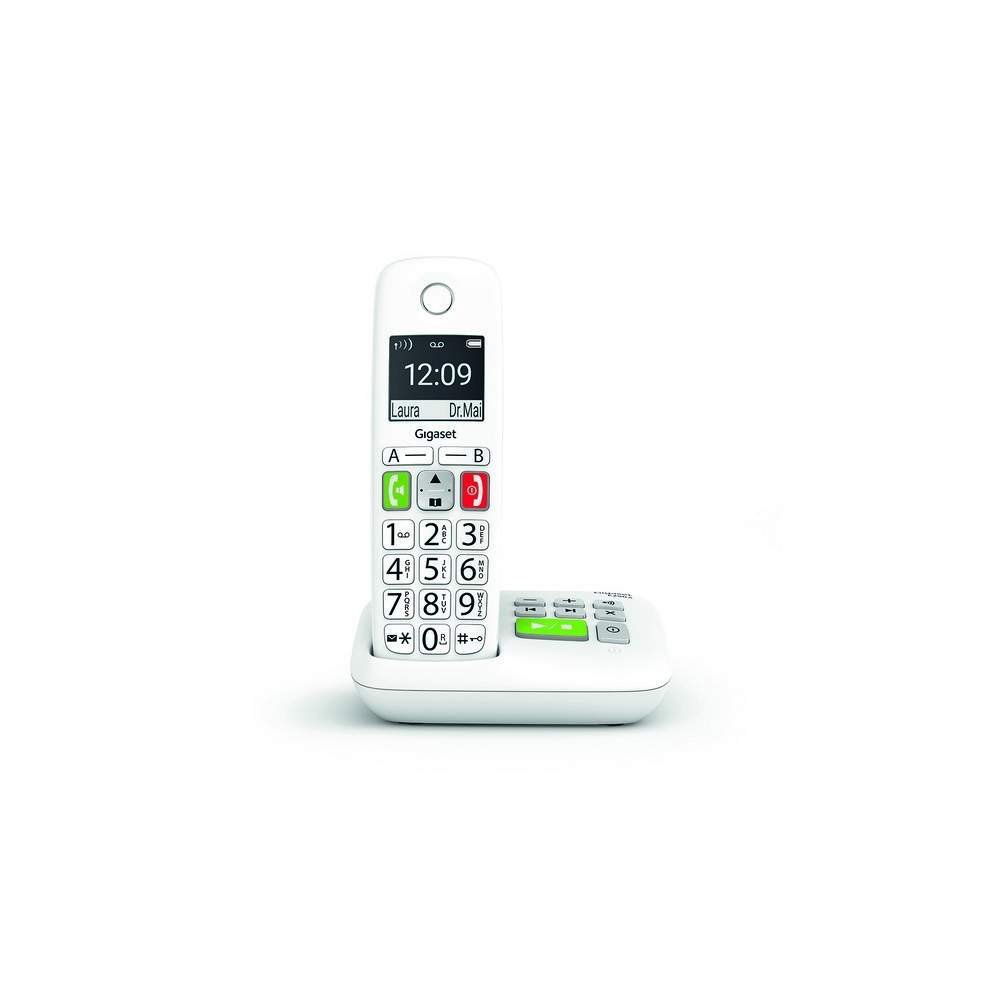 Gigaset E290A Téléphone Analog/Dect Blanc