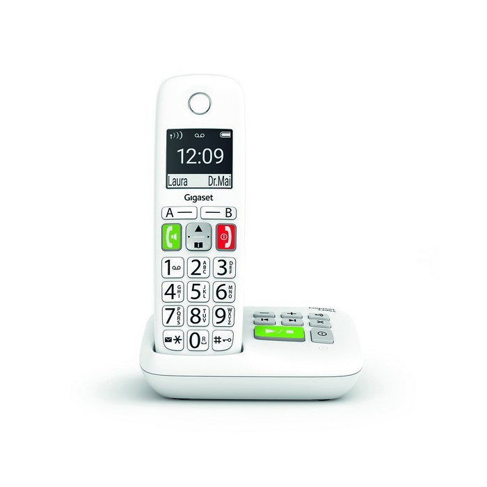 Gigaset E290A Téléphone Analog/Dect Blanc