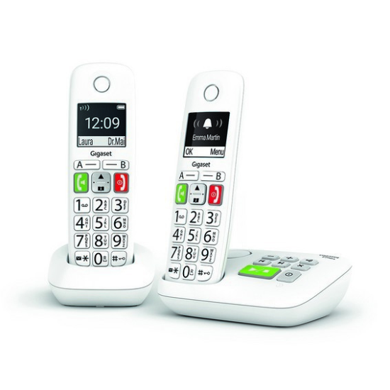 Gigaset E290A Duo - Téléphone Analog/Dect Blanc