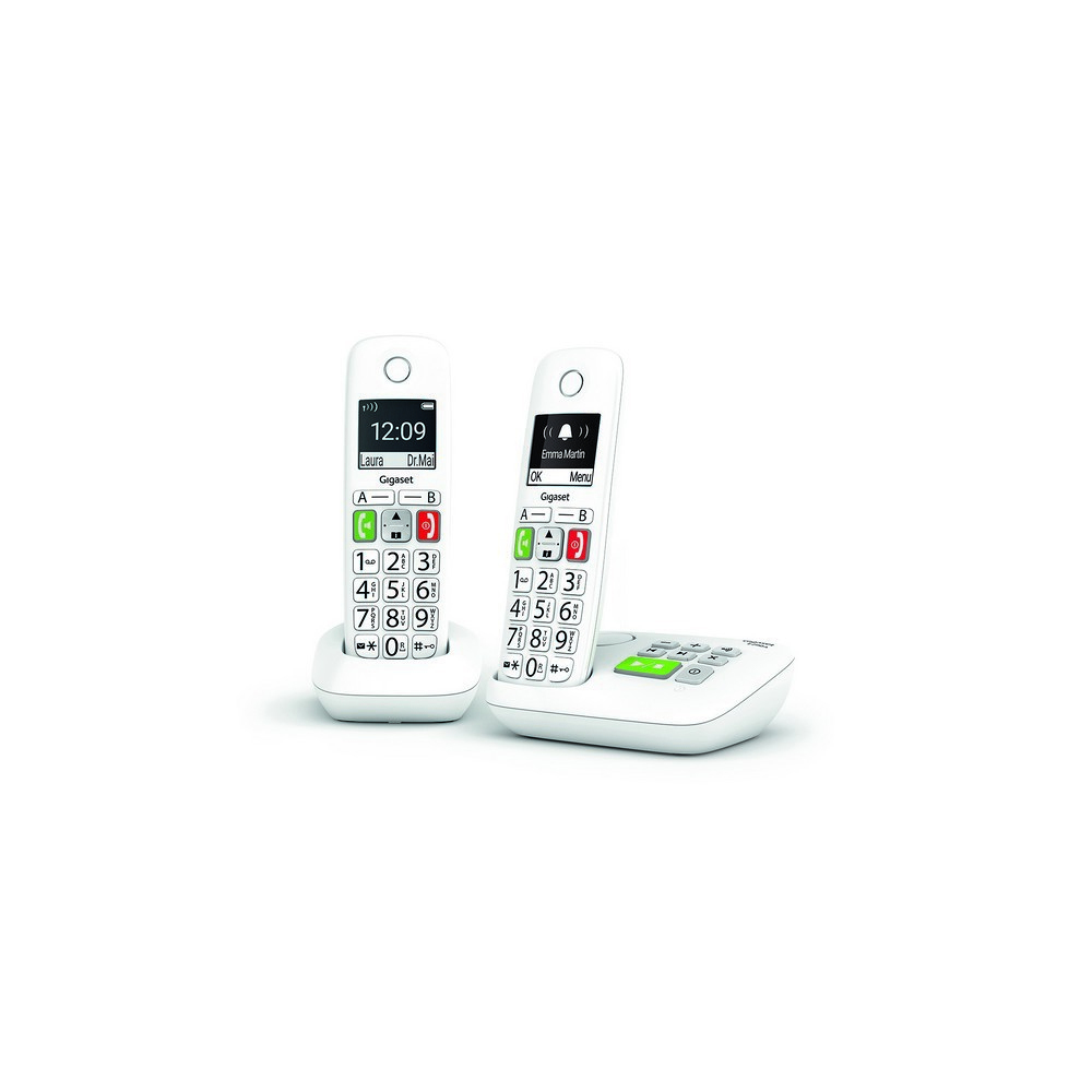 Gigaset E290A Duo - Téléphone Analog/Dect Blanc