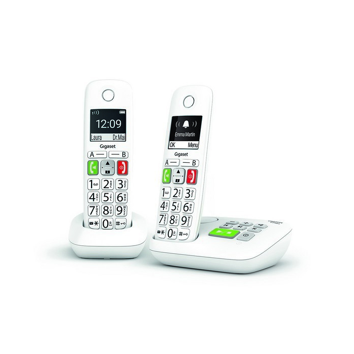Gigaset E290A Duo - Téléphone Analog/Dect Blanc