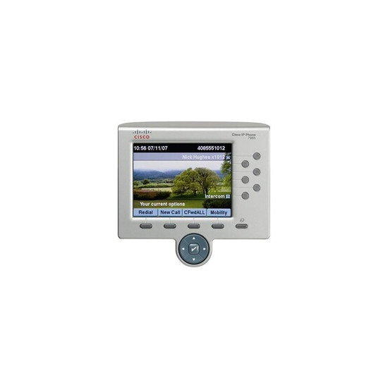 Unified IP Phone 7965G - Téléphone VoIP - SCCP, SIP - 6 lignes - argent, gris foncé