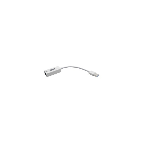 Tripp Lite Series USB 3.0 SuperSpeed to Gigabit Ethernet NIC Network Adapter RJ45 10/100/1000 White - Adaptateur réseau - USB 3.