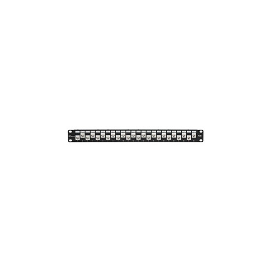Tripp Lite Series 24-Port 1U Rack-Mount Cat6a/Cat6/Cat5e Offset Feed-Through Patch Panel with Cable Management Bar, RJ45 Etherne