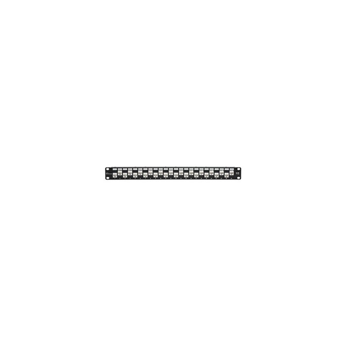 Tripp Lite Series 24-Port 1U Rack-Mount Cat6a/Cat6/Cat5e Offset Feed-Through Patch Panel with Cable Management Bar, RJ45 Etherne