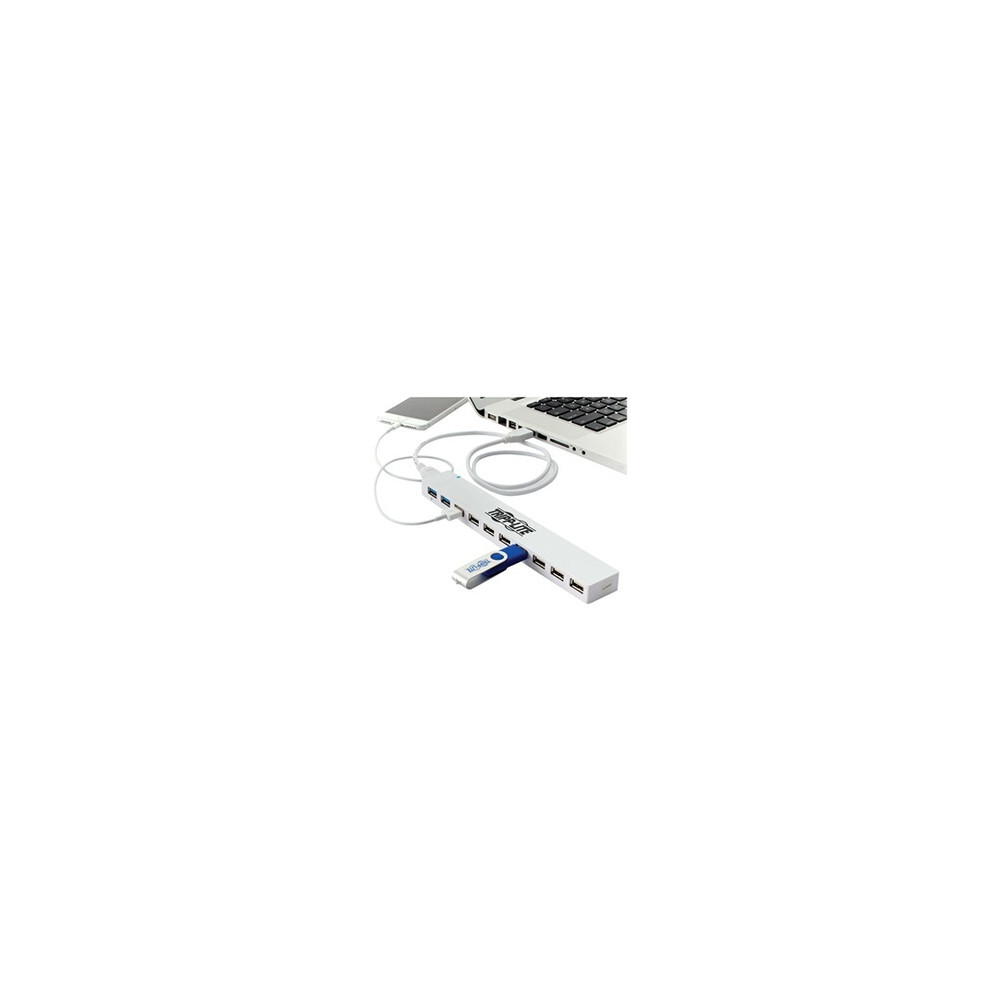 Tripp Lite series 10-Port USB 3.0 / USB 2.0 Combo Hub - USB Charging, 2 USB 3.0 & 8 USB 2.0 Ports - Concentrateur (hub) - 2 x Su