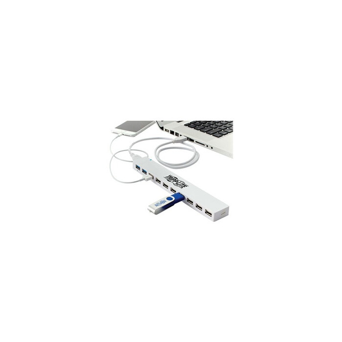 Tripp Lite series 10-Port USB 3.0 / USB 2.0 Combo Hub - USB Charging, 2 USB 3.0 & 8 USB 2.0 Ports - Concentrateur (hub) - 2 x Su