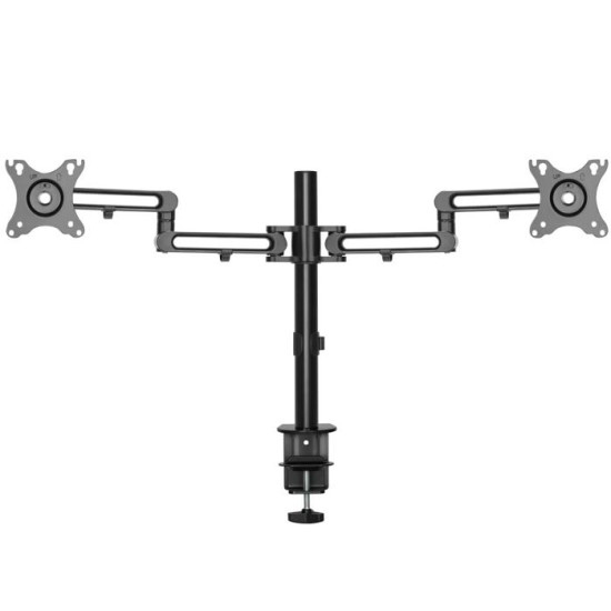 Support Double Écran - EATON - Flex-Arm - Réglage à une touche - Capacité 10 kg - Noir
