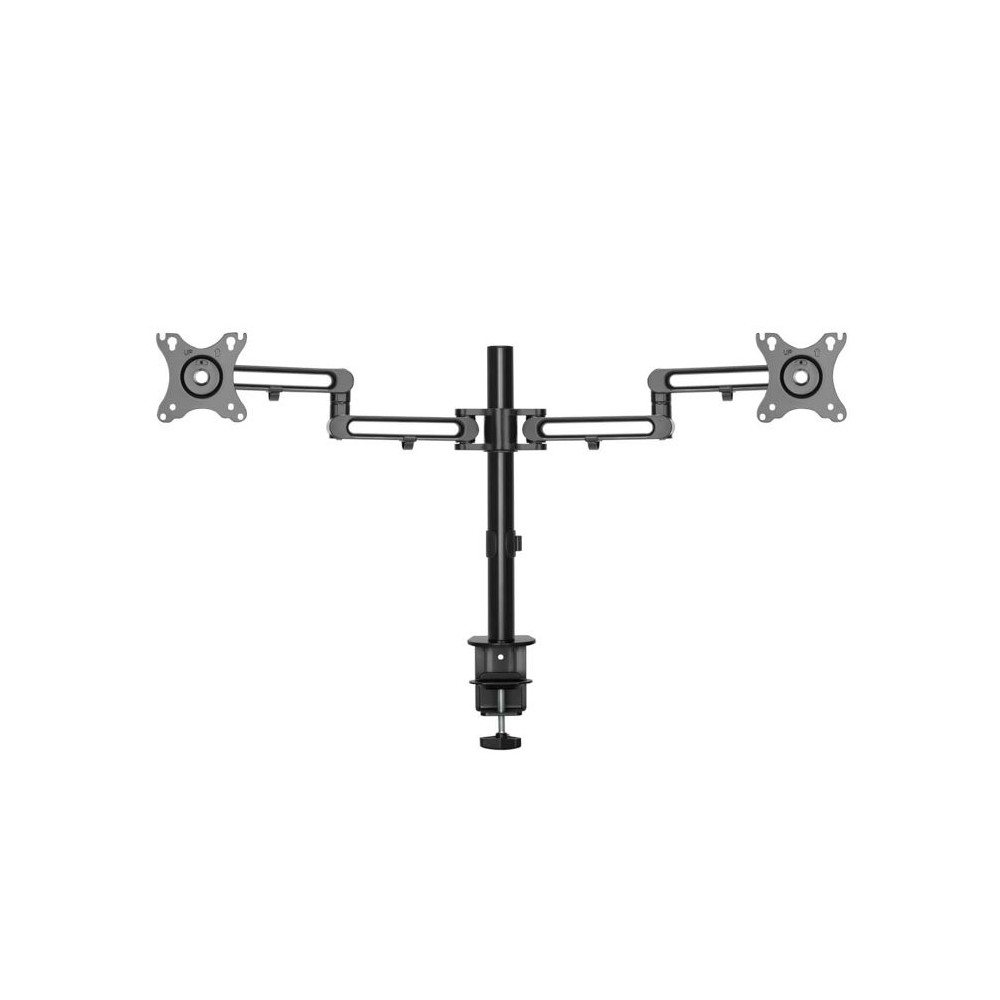 Support Double Écran - EATON - Flex-Arm - Réglage à une touche - Capacité 10 kg - Noir