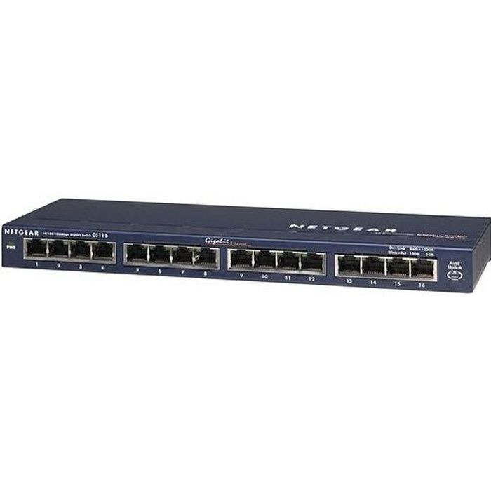 NETGEAR Switch 16 ports Gigabit GS116 - Performance Réseau
