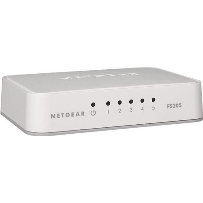 Switch Ethernet 5 Ports NETGEAR FS205 - Fast Ethernet