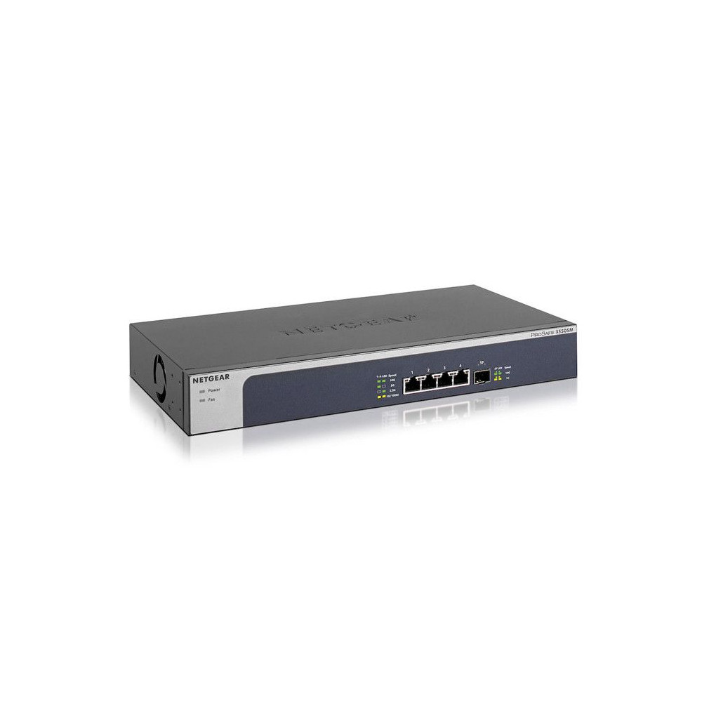 Switch non manageable - NETGEAR - ProSAFE XS505M - 4 ports 10 Go - Boitier métal - Silencieux
