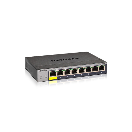NETGEAR GS108T-300 Géré L2/L3/L4 Gigabit Ethernet (10/100/1000) Gris - Neuf