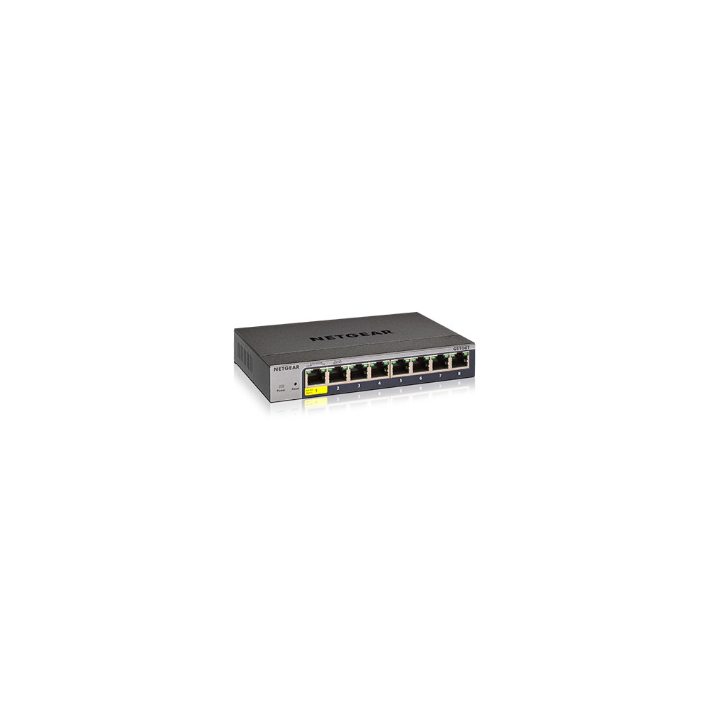 NETGEAR GS108T-300 Géré L2/L3/L4 Gigabit Ethernet (10/100/1000) Gris - Neuf