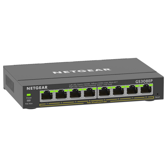 Netgear GS308EP - Switch Smart Manageable PoE+ 8 ports