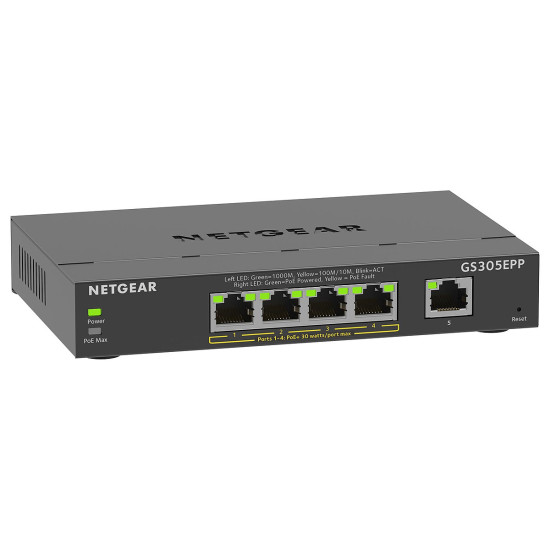 Switch Smart Netgear GS305EPP 5 ports PoE+
