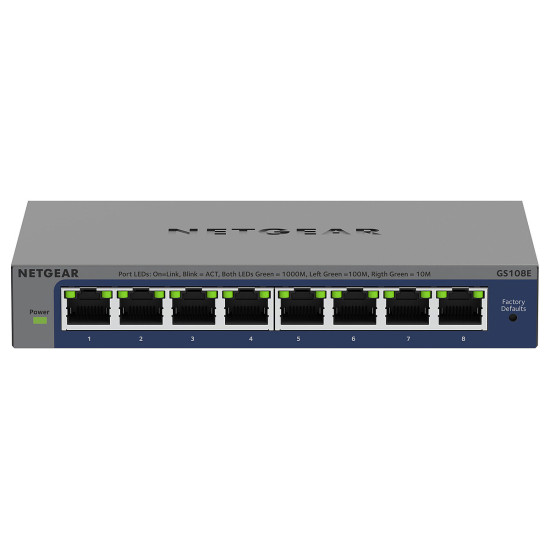 Switch manageable Netgear GS108Ev4 - 8 ports