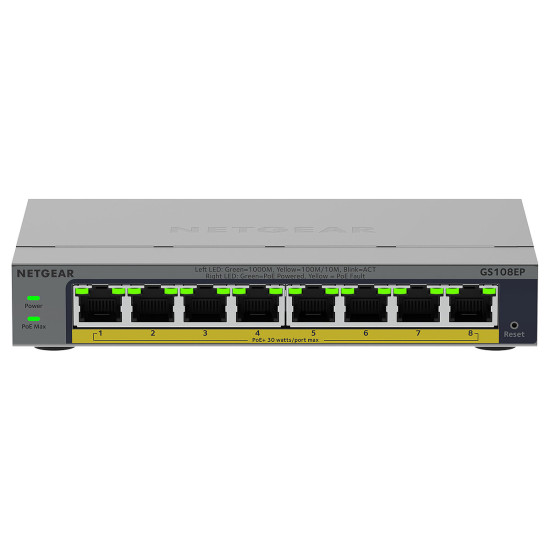 Netgear Easy Smart GS108EP - Switch 8 ports PoE+