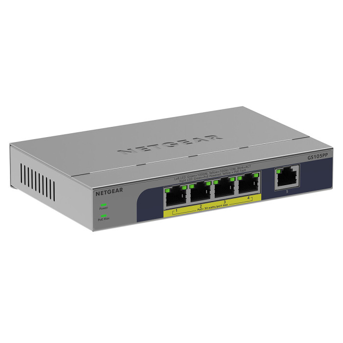 Netgear GS105PP - Switch 5 Ports PoE+