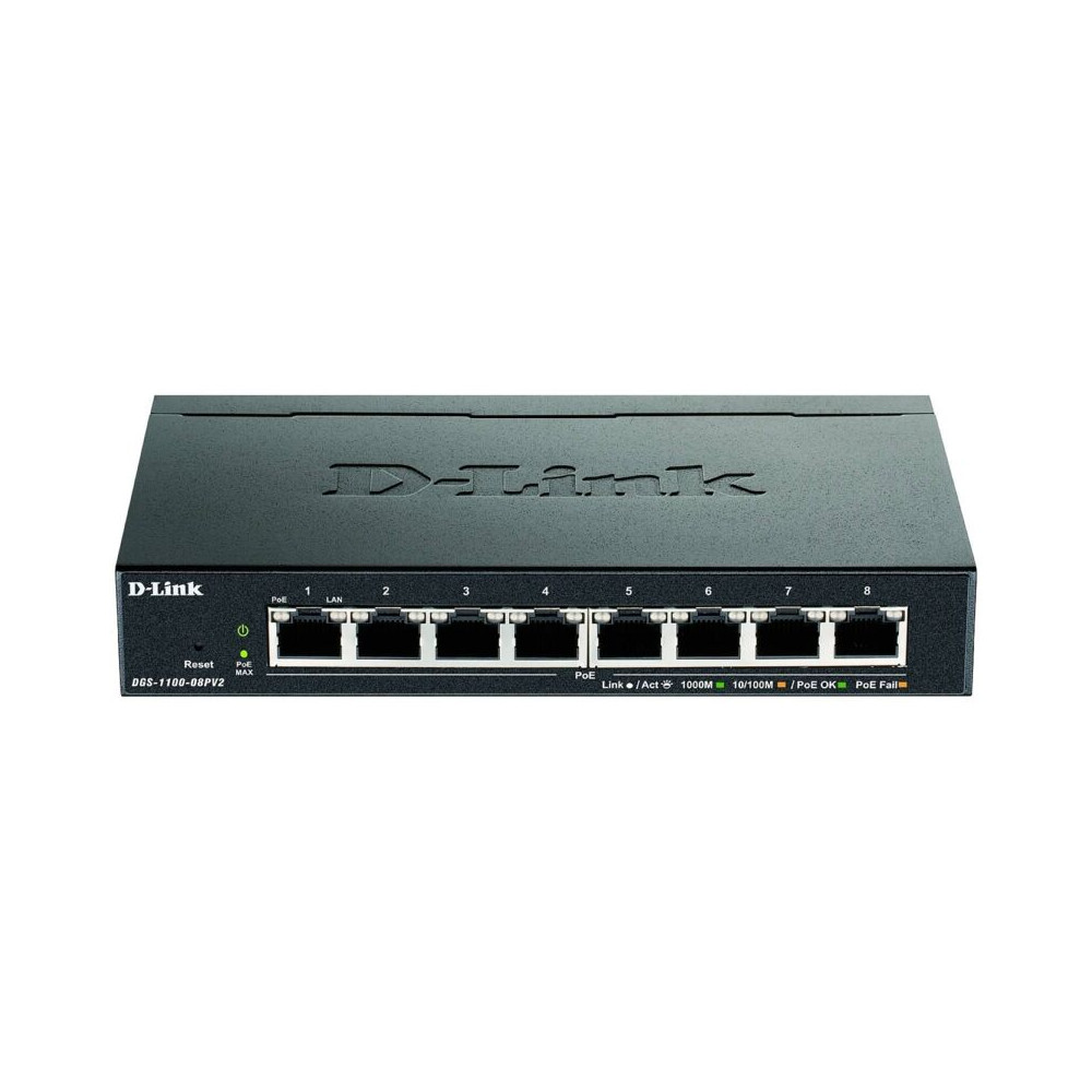 Switch Réseau Rj45 D-link Dgs-1100-08pv2/e 8 Ports 16 Gbit/s Fonction Poe X596272