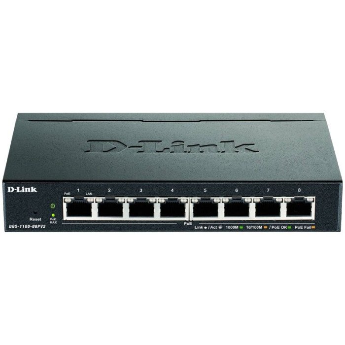 Switch Réseau Rj45 D-link Dgs-1100-08pv2/e 8 Ports 16 Gbit/s Fonction Poe X596272