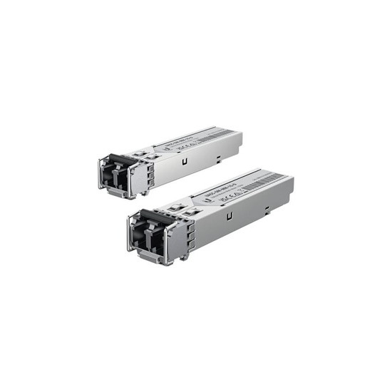 UACC-OM-MM-1G-D - Module transmetteur SFP (mini-GBIC) - 1GbE - LC multi-mode - jusqu'à 550 m - 850 nm (pack de 2)