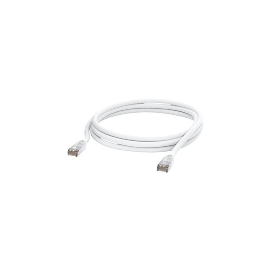 UniFi - Cordon de raccordement - RJ-45 (M) pour RJ-45 (M) - 3 m - 6 mm - STP - CAT 5e - moulé, extérieur, bloqué, robuste - blan