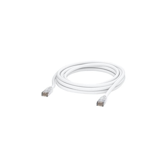 UniFi - Cordon de raccordement - RJ-45 (M) pour RJ-45 (M) - 5 m - 6 mm - STP - CAT 5e - moulé, extérieur, bloqué, robuste - blan