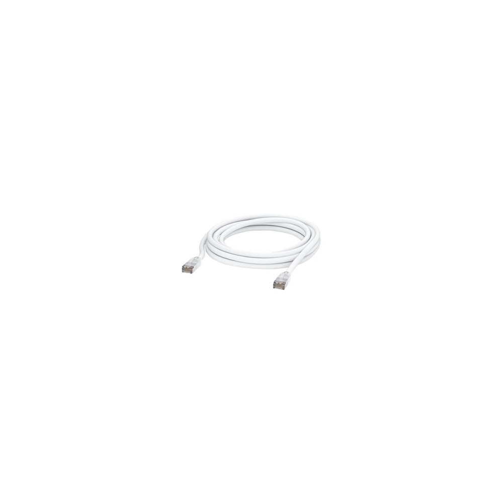 UniFi - Cordon de raccordement - RJ-45 (M) pour RJ-45 (M) - 5 m - 6 mm - STP - CAT 5e - moulé, extérieur, bloqué, robuste - blan