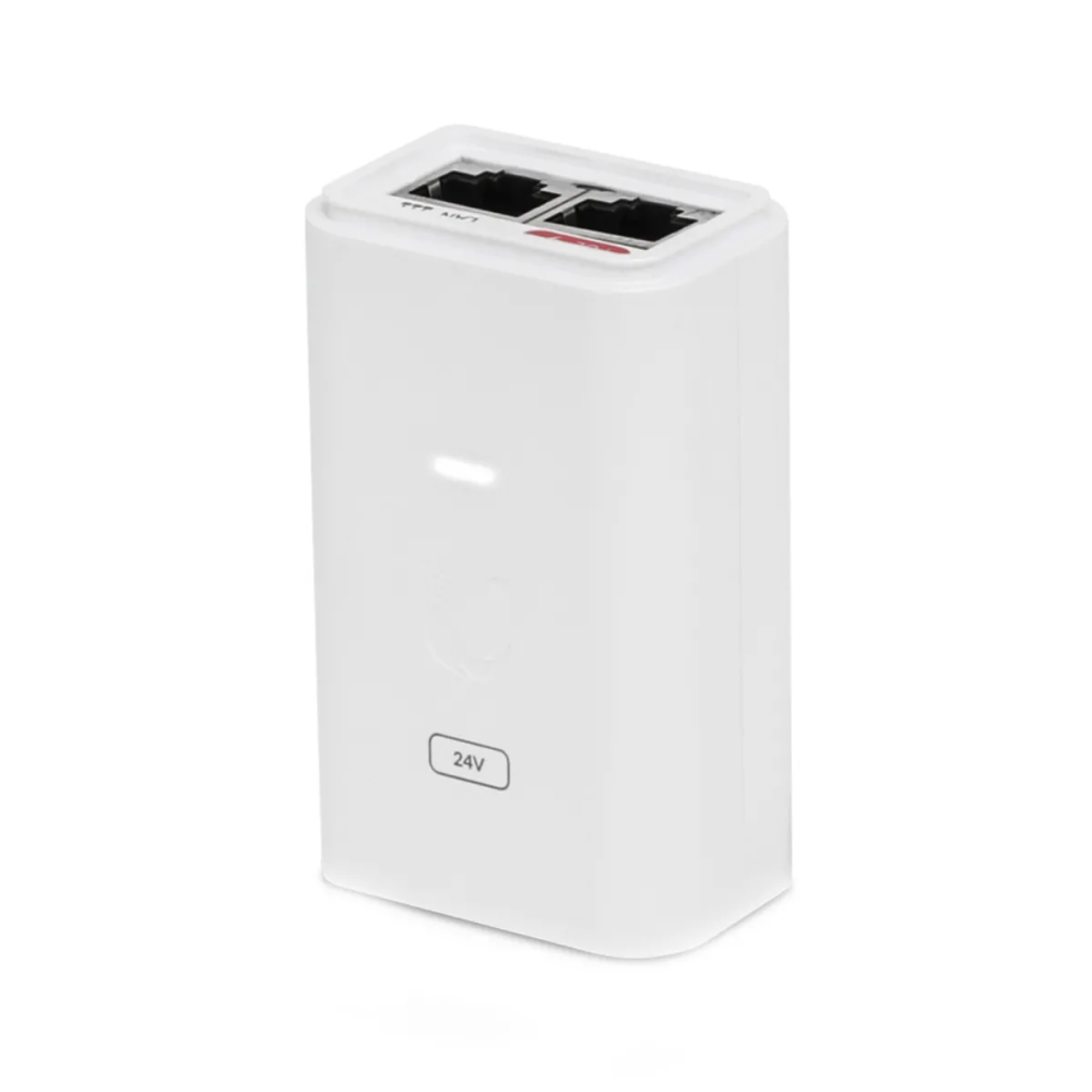 Adaptateur PoE Ubiquiti 24VDC Gbit - POE-24-12W-G-WH