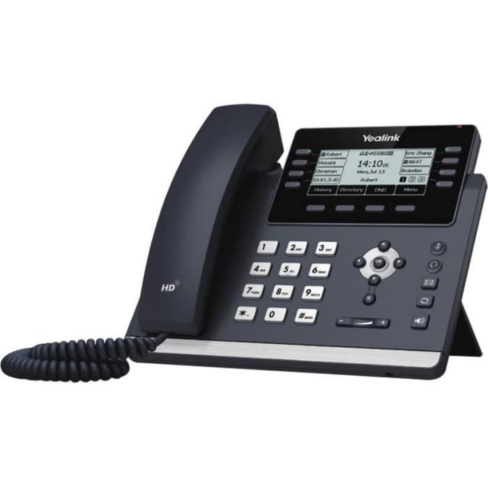 YEALINK SIP-T43U TÉLÉPHONE IP FILAIRE GRIS