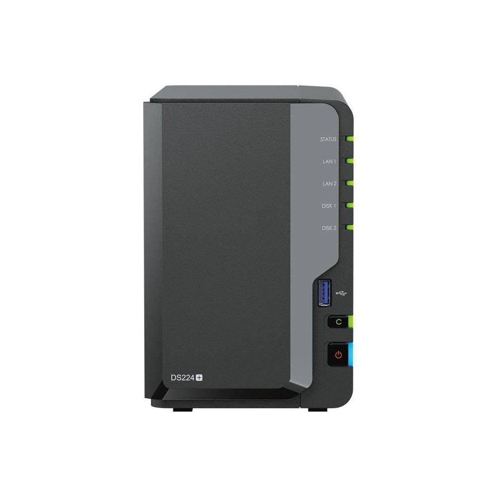 Serveur NAS - SYNOLOGY - DS224+ - 2 Go RAM DDR4 - Intel Celeron J4125 - RAID 0