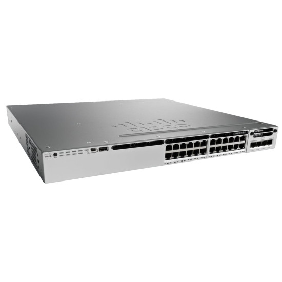 Cisco Catalyst WS-C3850-24T-L commutateur réseau Géré L3 Gigabit Ethernet (10/100/1000) Noir, Gris - Neuf