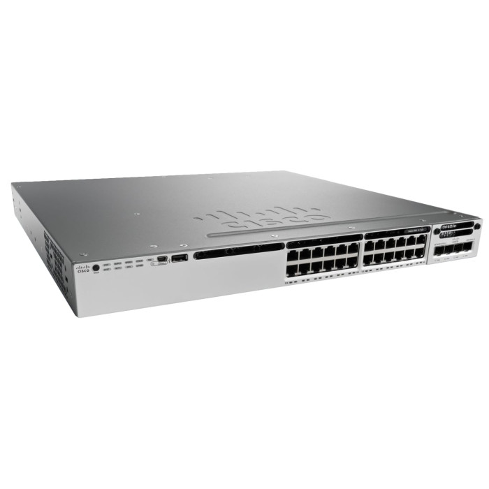 Cisco Catalyst WS-C3850-24T-L commutateur réseau Géré L3 Gigabit Ethernet (10/100/1000) Noir, Gris - Neuf