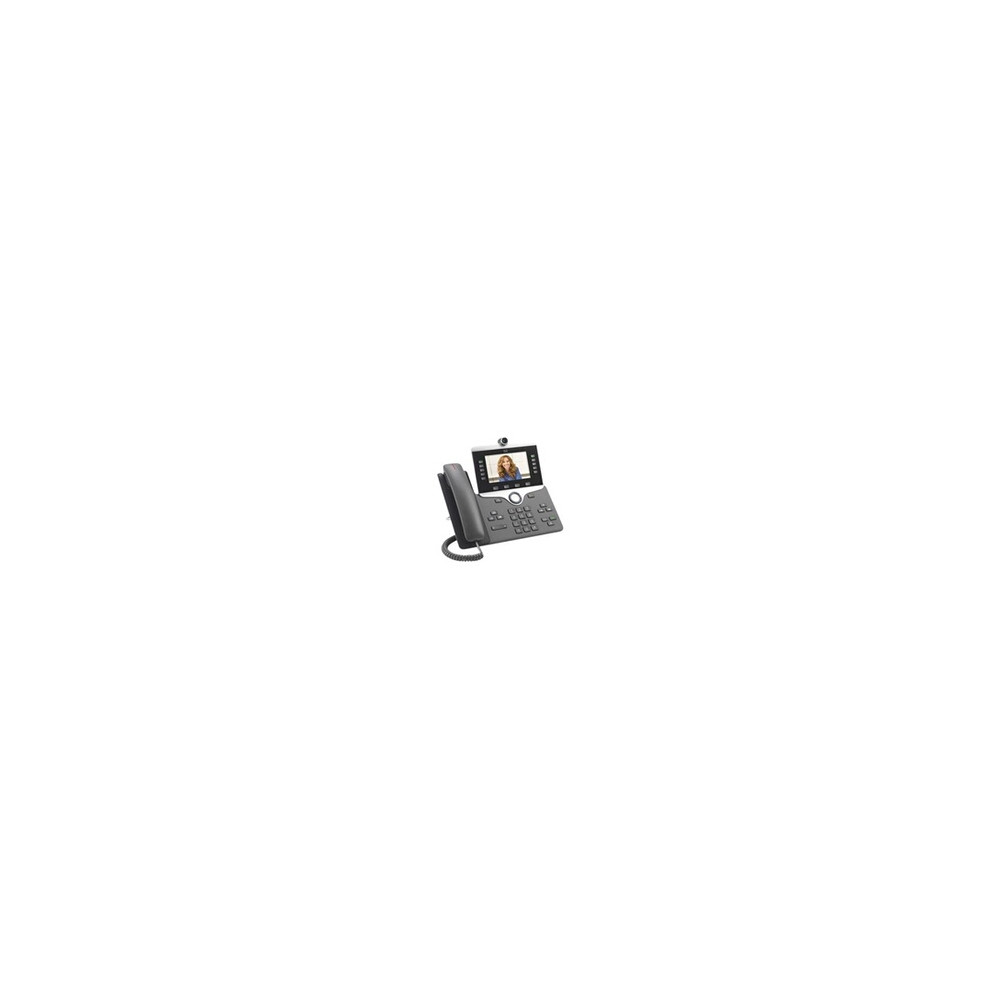 IP Phone 8845 - Visiophone IP - avec appareil photo numérique, Interface Bluetooth - SIP, SDP - 5 lignes - Charbon