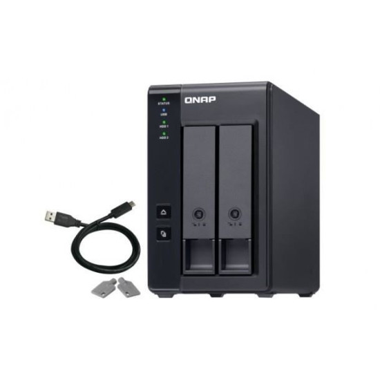 NAS Qnap TR-002 - 2 Baies - RAID 0 - Gigabit Ethernet