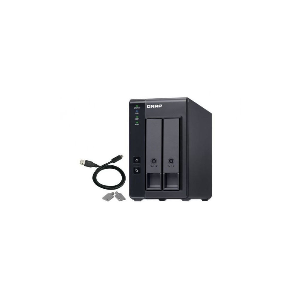 NAS Qnap TR-002 - 2 Baies - RAID 0 - Gigabit Ethernet