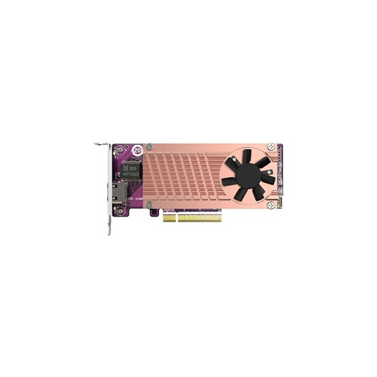 QM2-2P10G1TB - Contrôleur de stockage - M.2 - PCIe 3.0 x4 (NVMe) - profil bas - PCIe 3.0 x8 - pour QNAP TDS-H2489, TNS-H1083X-E2
