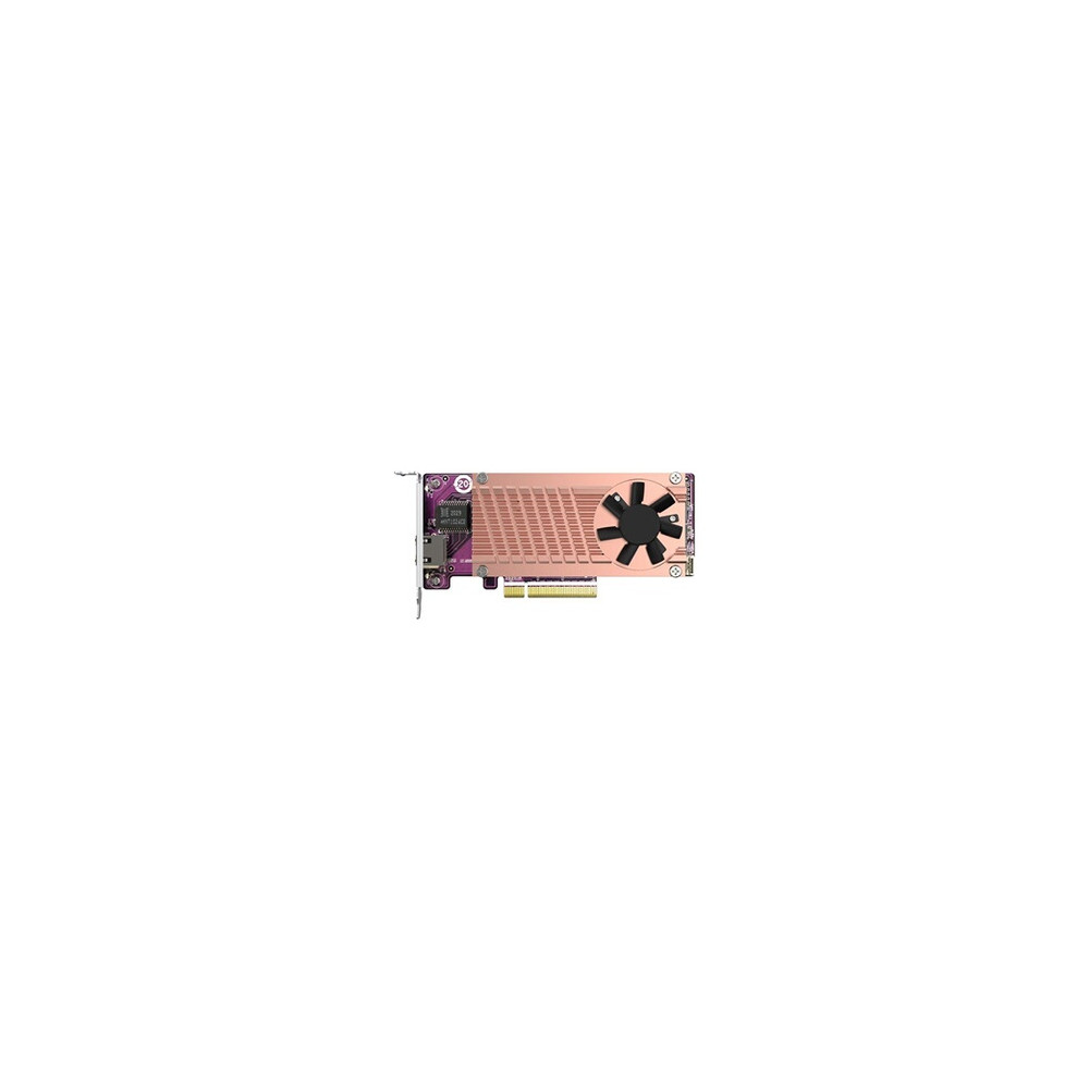 QM2-2P10G1TB - Contrôleur de stockage - M.2 - PCIe 3.0 x4 (NVMe) - profil bas - PCIe 3.0 x8 - pour QNAP TDS-H2489, TNS-H1083X-E2