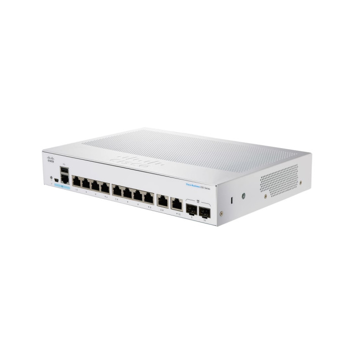 Cisco CBS350 Géré L3 Gigabit Ethernet (10/100/1000) Bureau Noir, Gris - Neuf