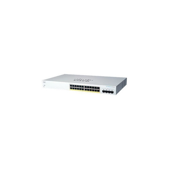 Business 220 Series CBS220-24P-4G - Commutateur - intelligent - 24 x 10/100/1000 (PoE+) + 4 x Gigabit SFP (liaison montante) - M