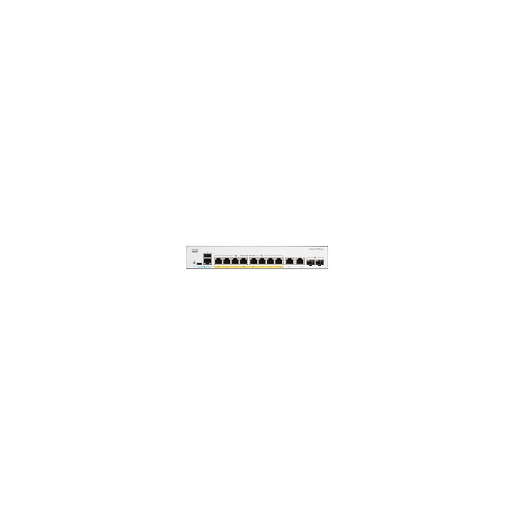 Catalyst 1200-8FP-2G - Commutateur - C3 - intelligent - 8 x 10/100/1000 (PoE+) + 2 x combinaison Gigabit SFP/RJ-45 - Montable su
