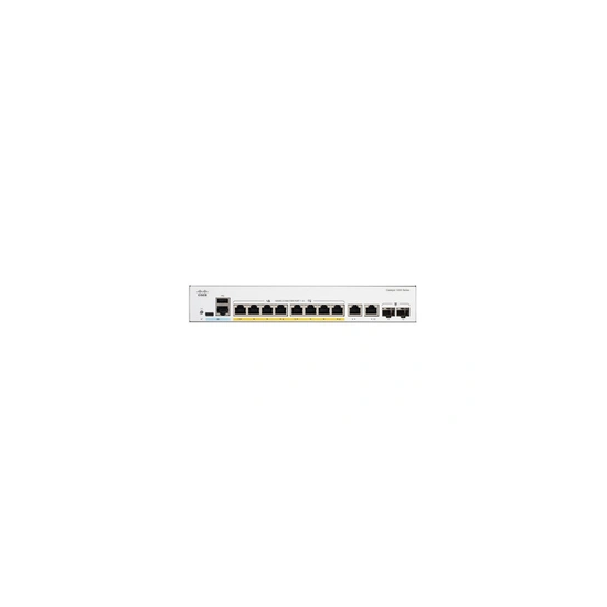 Catalyst 1200-8P-E-2G - Commutateur - C3 - intelligent - 8 x 10/100/1000 (PoE+) + 2 x combinaison Gigabit SFP/RJ-45 - Montable s