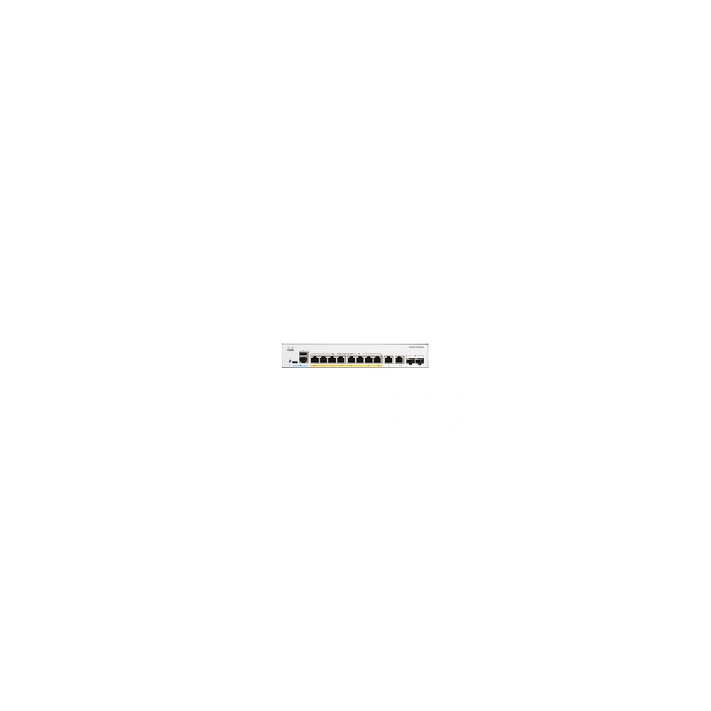 Catalyst 1200-8P-E-2G - Commutateur - C3 - intelligent - 8 x 10/100/1000 (PoE+) + 2 x combinaison Gigabit SFP/RJ-45 - Montable s