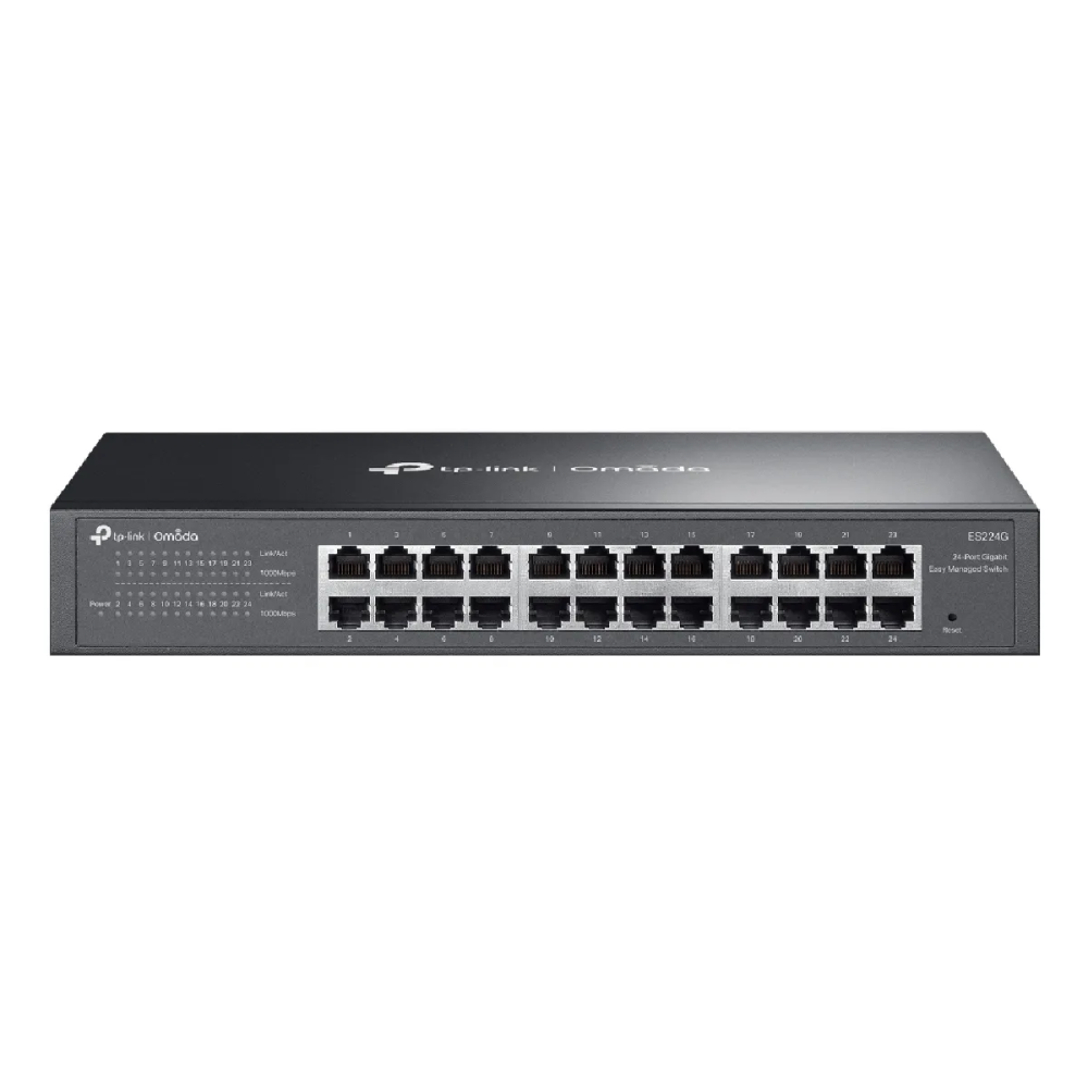 TP-Link Omada ES224G V1.6 - Commutateur - Géré - 24 x 10/100/1000Base-T - Montable sur rack, de bureau