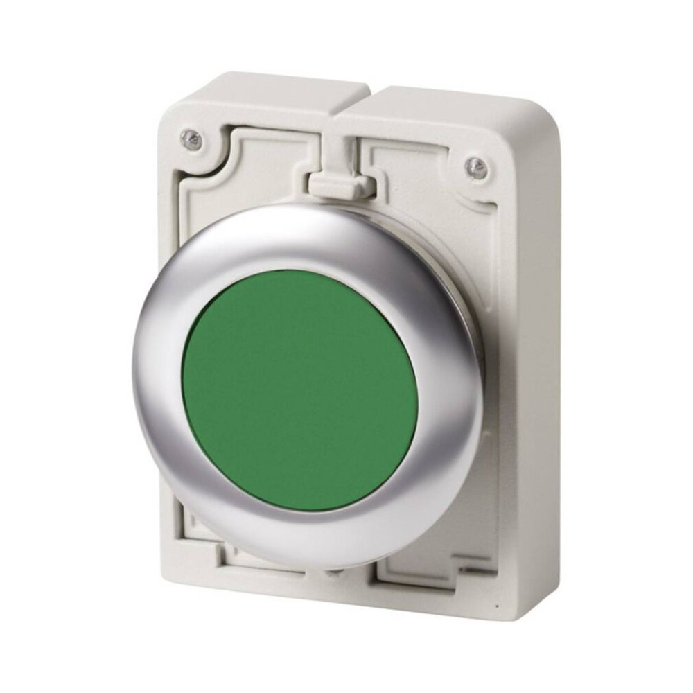 Bouton-poussoir Plat, Rond, Chromé Eaton M30c-fd-g 182919 Vert 1 Pc(s)