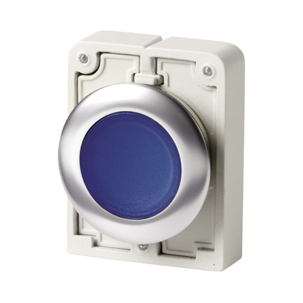 Bouton Poussoir À Pression Plat, Rond, Chromé Eaton M30c-fdl-b 182940 Bleu 1 Pc(s)