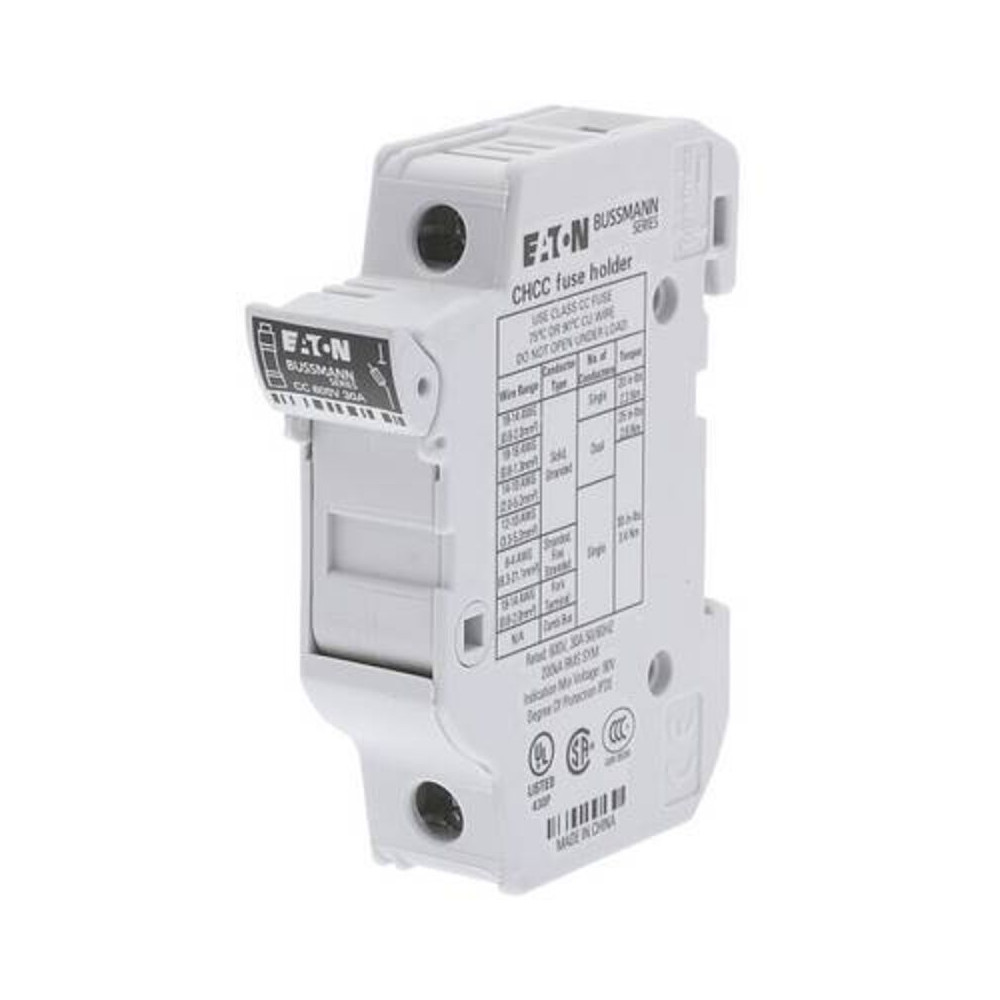 Chcc1du Porte-fusible Monophasé Adapté Pour (fusibles) Fusible 10,3 X 38 Mm 1 Pôle 30 A 600 V 12 Pc(s) X553732 - Eaton