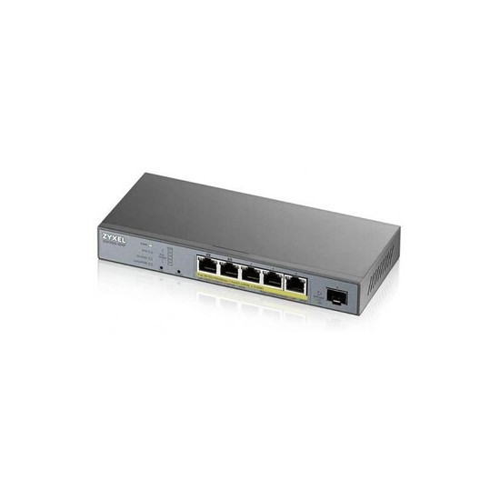GS1350-6HP - Commutateur - intelligent - 5 x 10/100/1000 (PoE+) + 1 x Gigabit SFP (liaison montante) - de bureau - PoE+ (60 W)