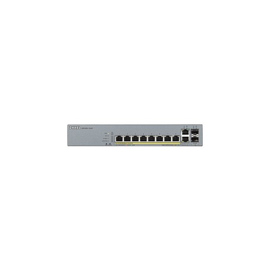 GS1350-12HP - Commutateur - intelligent - 8 x 10/100/1000 (PoE+) + 2 x 10/100/1000 (liaison montante) + 2 x Gigabit SFP (liaison